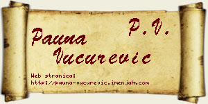 Pauna Vučurević vizit kartica